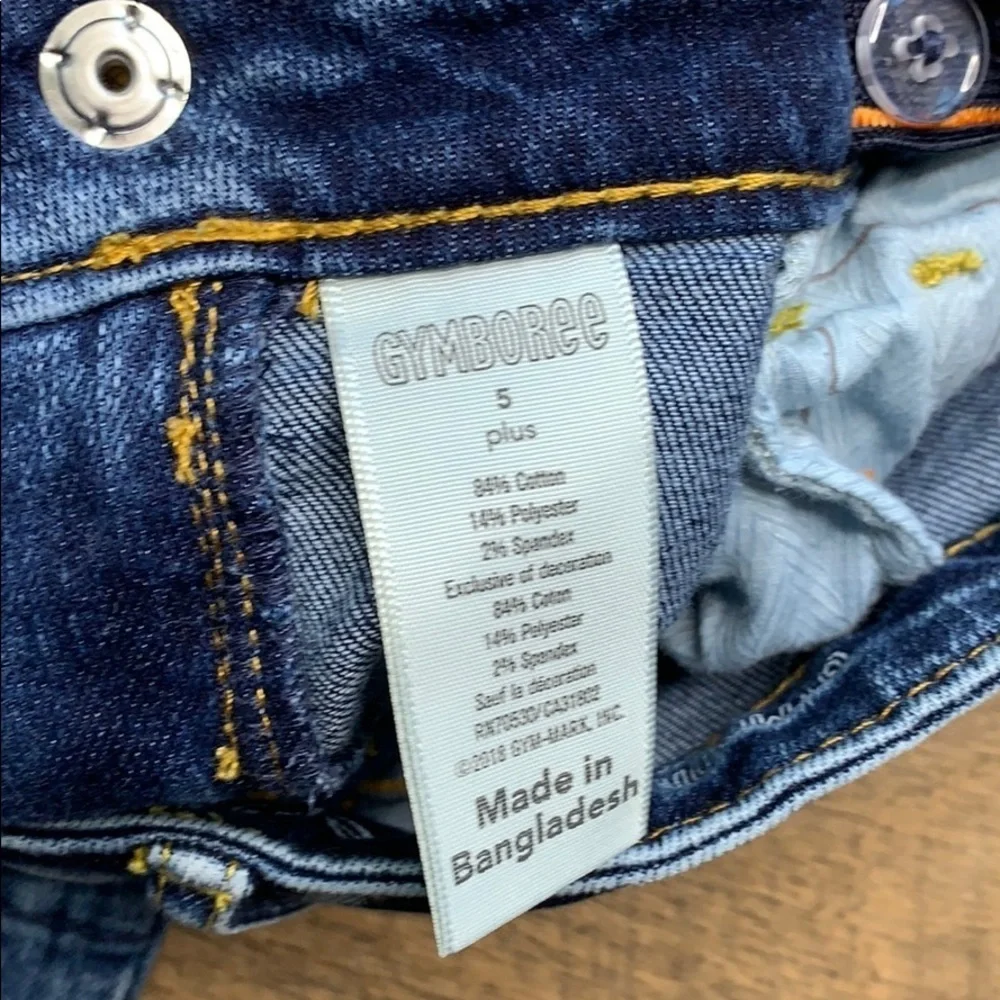 Gymboree Super Skinny Patch Jeans sz 5 Plus